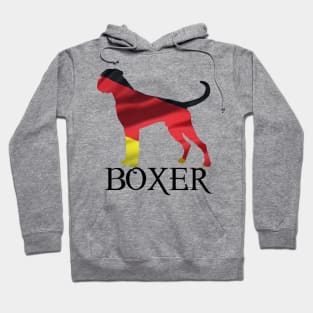 German BOXER  Silhouette  Dog German Flag Hoodie